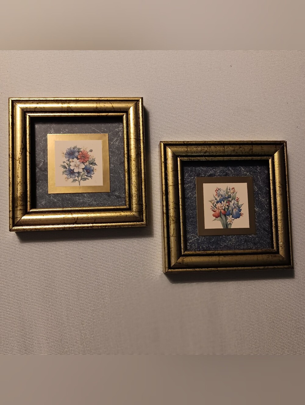 VTG Pretty Petals Collectible Framed Art Prints-Kathy Seek Heartfelt Collection